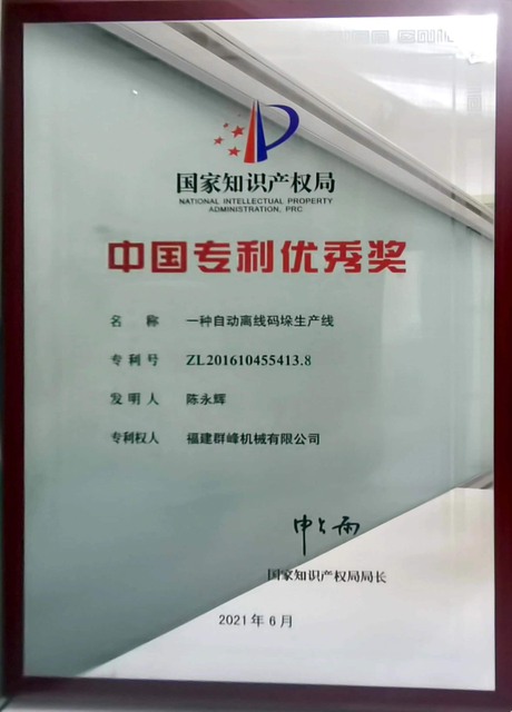 中国专利优秀奖